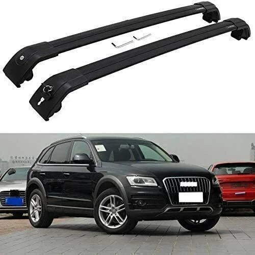 2PC FIT FOR Audi Q7 20062015 Lockable Roof Rail Rack Carrier Cross Bar