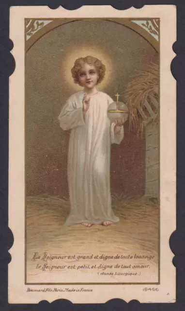 santino antico de Jesus Bambino image pieuse holy card estampa