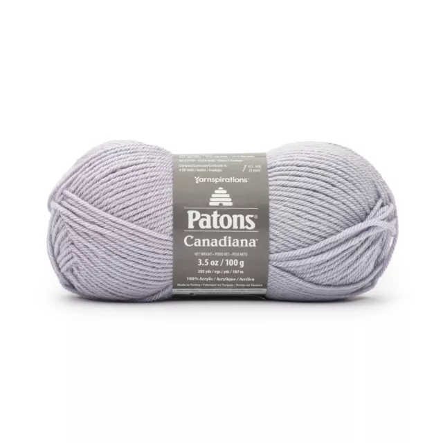 Patons Canadiana Hilo de Punto - Solids-Lilac Wisp, 3 Paquete