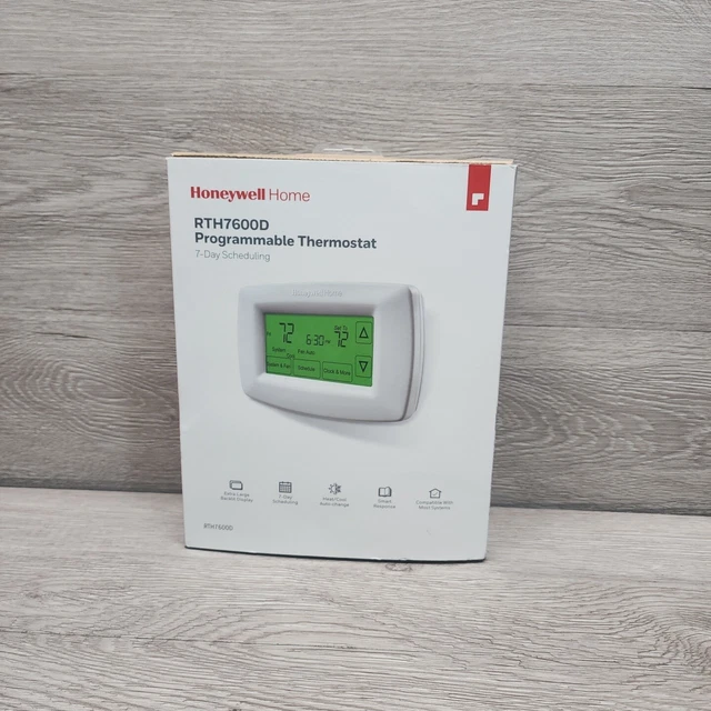 HONEYWELL HOME RTH7600D 7Day Programmable Thermostat with Touchscreen