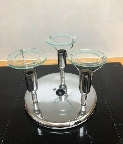 Moderne Chrom- und Glasdecke 3-Wege verstellbarer Lichtausstattung Lampenschirm