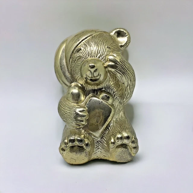 WMF Spardose Sparbüchse Bär Etikett Silverplated Versilbert Sammler Blech