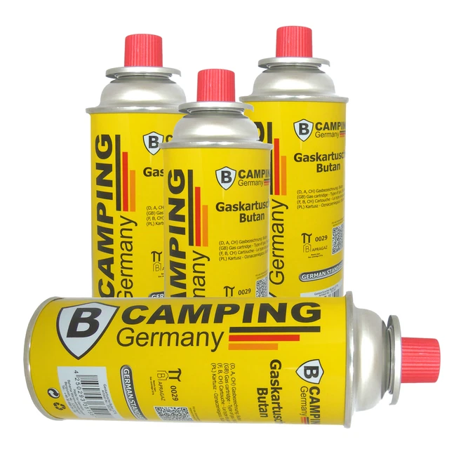 4 X Gaskartuschen Für Campingkocher, Butan Nettogewicht Je Kartusche