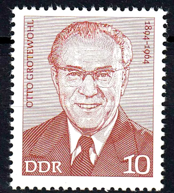 1912 postfrisch DDR GDR Jahrgang 1974 Grotewohl Politiker Minister Präsident