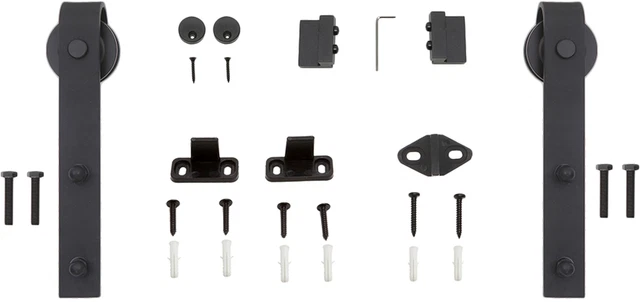 Miseno MBD0005DR2 Bent Strap Second Barn Door Mounting Hardware - Black