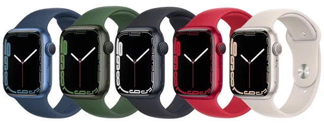 Apple Watch Series 7 Aluminum 41mm 45mm All Colours All Band Colours Very Good