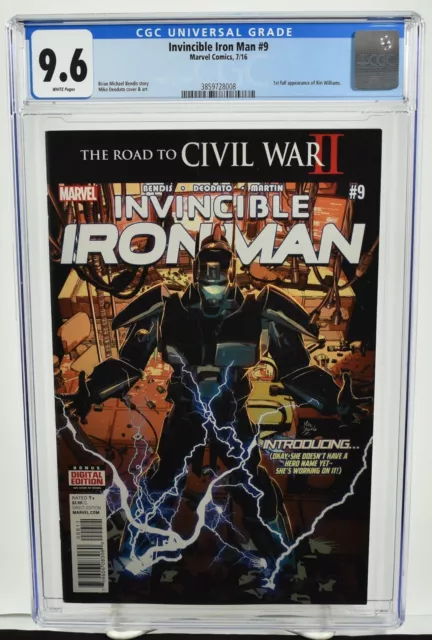 Invincible Iron Man #9 CGC 9.6 (2016) 1st Full Appearance Riri Williams