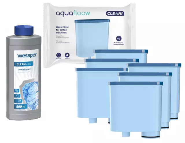 6x Cartouches a eau pour Philips Saeco AquaClean CA6903 et détartrant 500ml