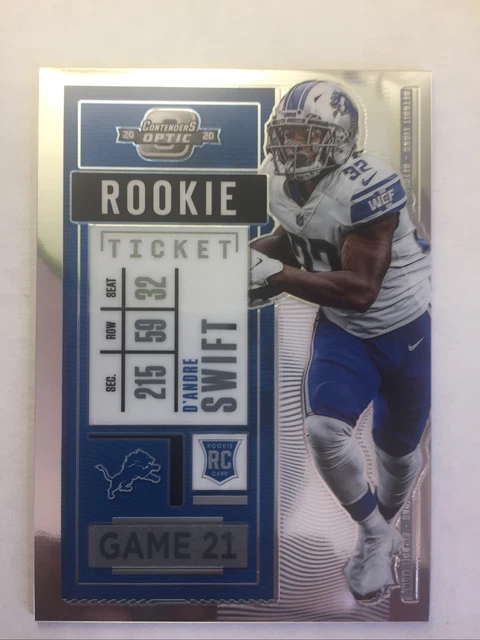 2020 Contenders Optic D’Andre Swift RC #70 Rookie Ticket Detroit Lions Mint👀📈