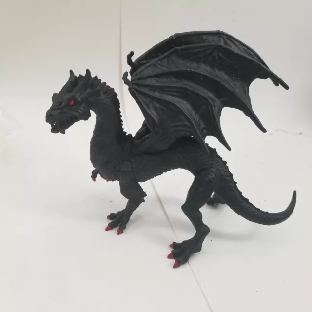 Black Vintage Dragon Figure Animal With Wings