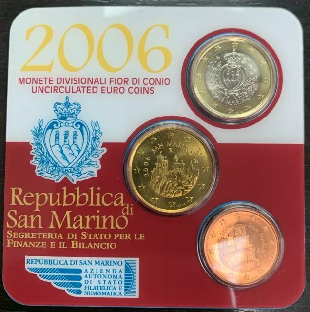 Coffret San Marino 2006 - 1 Euro - 50 Cents Et 5 Cents