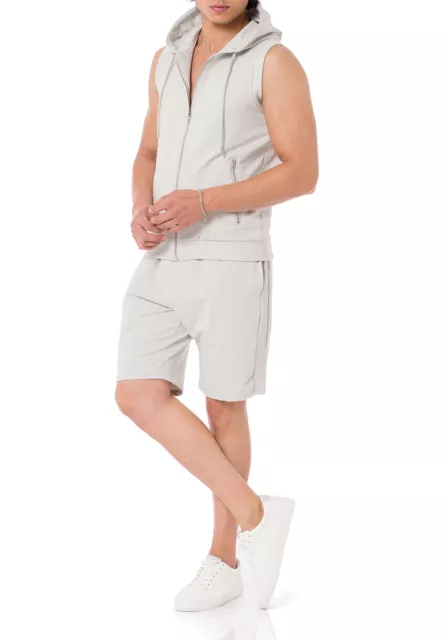 Redbridge Uomo Set Sportivo Tempo Libero Completo T-Shirt Pantaloni Tuta Gilet