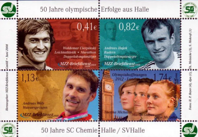 Deutsche Privatpost - MZZ Halle - 50 Jahre Olympische Erfolge 2008, postfrisch