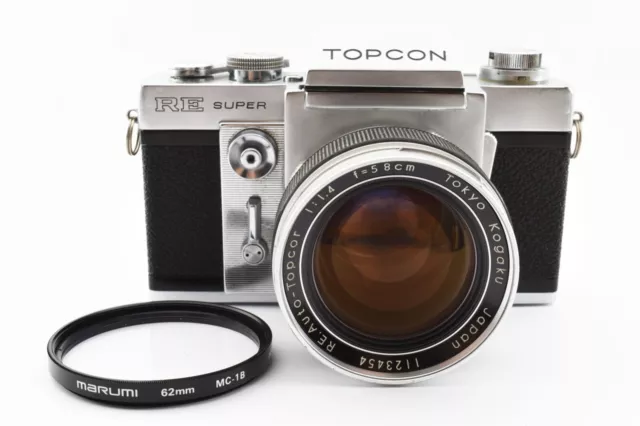 【 N MINT 】 Topcon RE Super 35mm Film Camera w/ topcor 58mm F/1.4 lens JAPAN