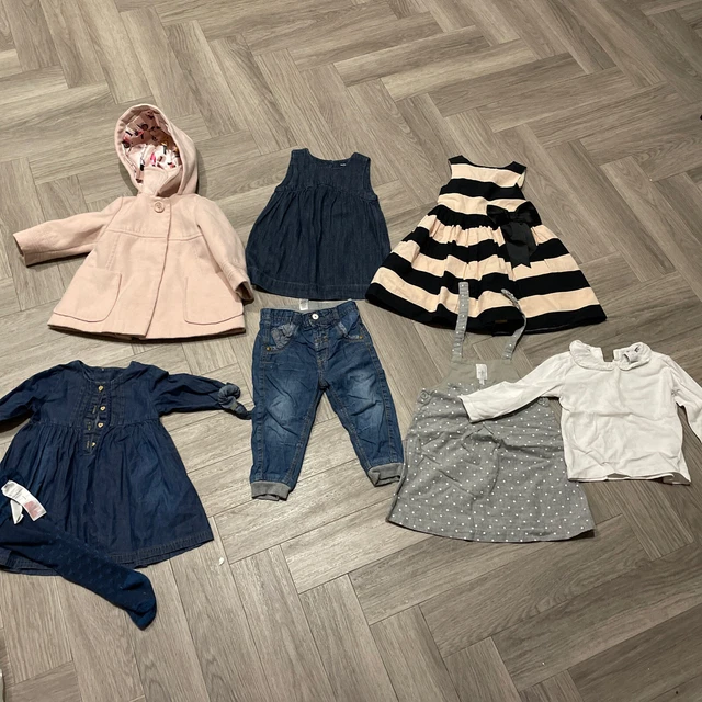 Pacchetto bambina 12-18 mesi Next, Gap, George, Junior J, cappotto, abiti, jeans