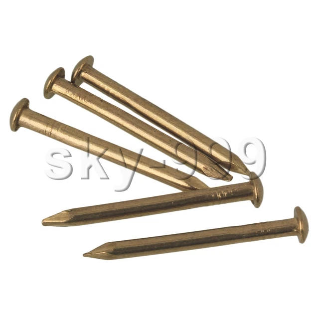 18mm Length Vintage Furniture Round Flat Head Screws Copper Color Pack of 200