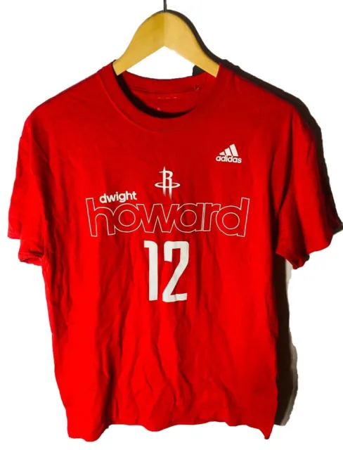 Adidas Men's Houston Rockets Dwight Howard Driven T-Shirt, Red, Medium