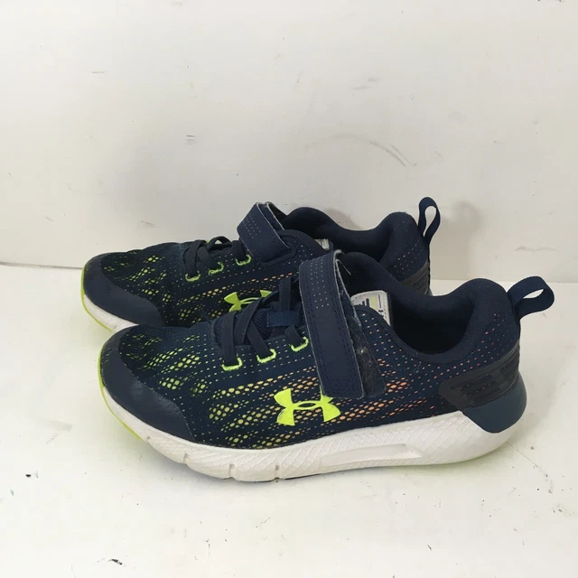 Under Armour Rogue Sneakers Youth Size 3Y Blue Stretch Hook & Loop Close