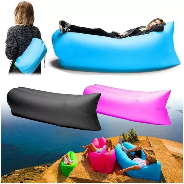 Materassino Gonfiabile Air Sofa Pouf Sacco Letto Divano Spiaggia Mare Montagna 3