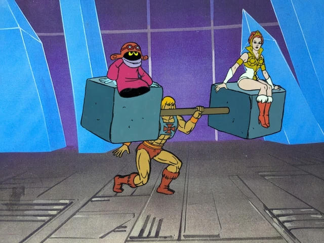 HE-MAN ANIMATION CEL vintage MOTU cartoon production art Background She ...