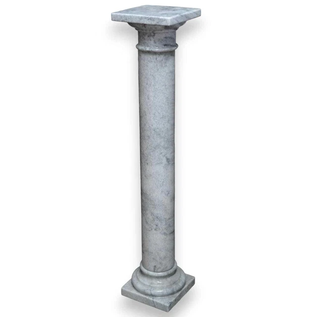 Colonna in Marmo Bianco Cristallino Italian Design H 100cm