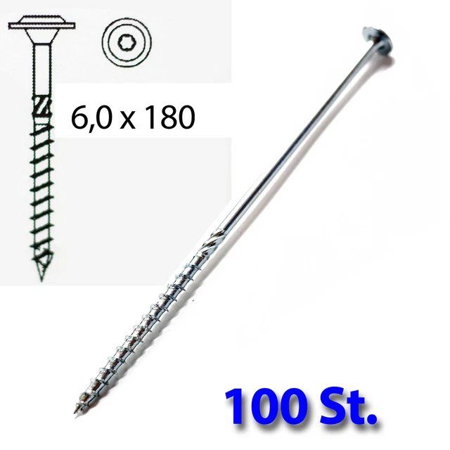 Verzinkte Tellerkopfschrauben 6x100 Mit Torx-Antrieb Kaufen
