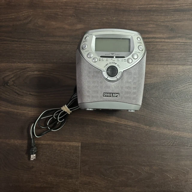 PHILIPS DUAL ALARM Clock CD Player AM/FM Radio Model AJ3950/17 $1.99 ...