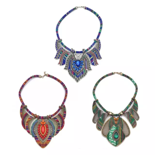 Retro Ethnic Necklaces Bohemia Tribal Bib Necklace Delicate Jewelry Party