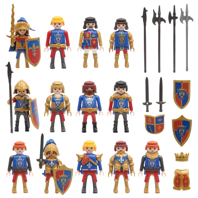 PLAYMOBIL LION CHEVALIER Roi Prince Forgeron Héraut Chevalier Archer ...