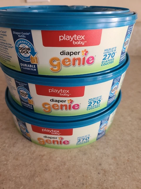 3 Refills 810 Playtex Max Odor Lock 7 Layer Diaper Genie Refill Bags NEW & SEALD