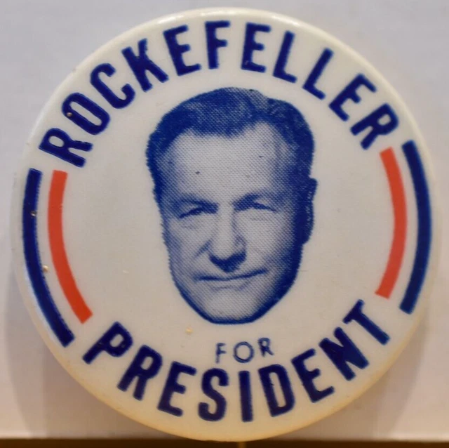 1964 Rocky Nelson Aldrich Rockefeller Republican President Candidate Pinback #2