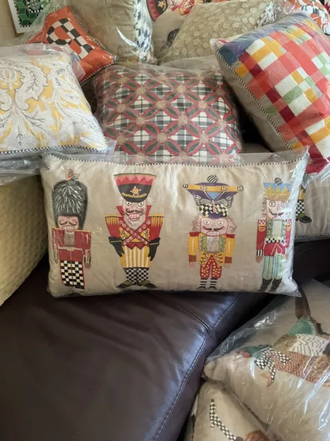 Mackenzie-Childs Nutcracker Brigade Lumbar Pillow. NIP