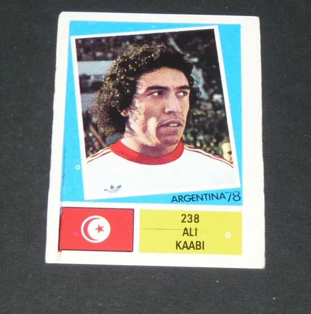 N°238 Kaabi Tunisie Ageducatifs Football Argentina 78 Mundial 1978 Panini