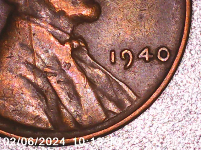 1940 WHEAT PENNY - NO MINT MARK "L" in Liberty Rim Error cent coin