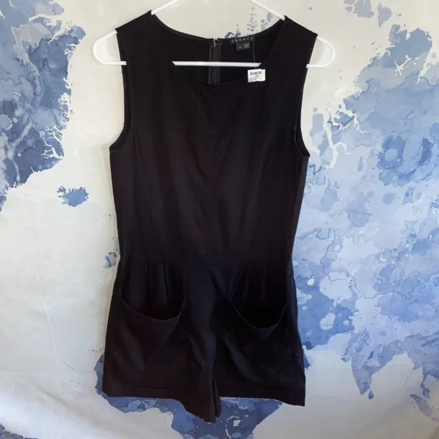 NWT Theory Hadrine Linen Blend Crunch Black Romper