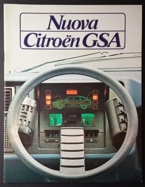 Brochure Depliant Nuova Citroën Citroen GSA 1980 Italiano 20 pagine