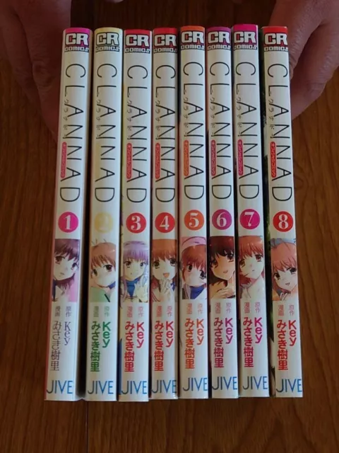 CLANNAD Official Comic Manga Complete Set 1-8 Key Juri Misaki Japan Book JV