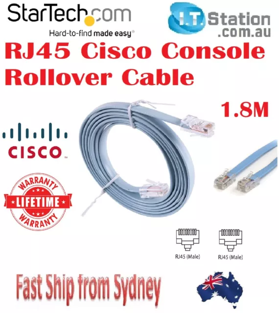 StarTech 1.8M RJ45 to RJ45 Cisco Console Rollover Networking Cable - RJ45 M/M