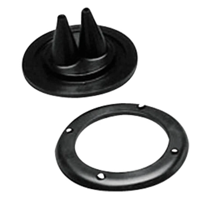 BOAT RUBBER TWIN Cable Grommet Cone Steering Control Marine Witches Hat