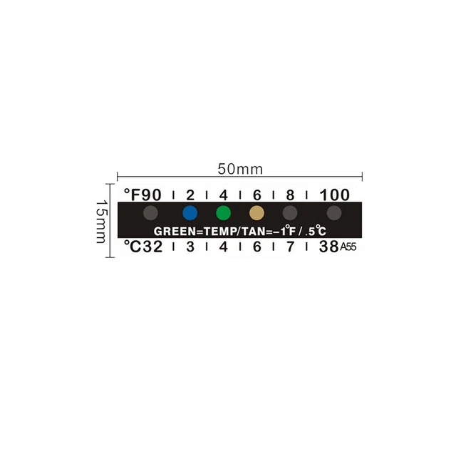 10 PCS Strips Testing Adhesive Temperature Strips 90 To 100 Fahrenheit Degree