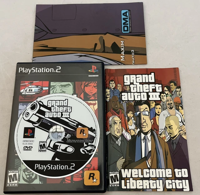 GRAND THEFT AUTO III GTA 3 PS2 PlayStation 2 Game CIB With Map Tested