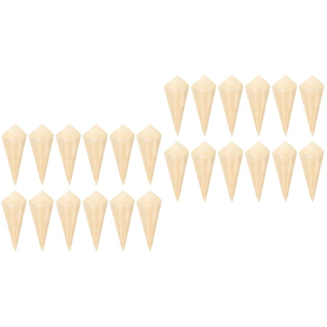 200 PZ MULINELLO In Legno Monouso Cono Patatine Fritte EUR 19,44 - IT - Foto 12