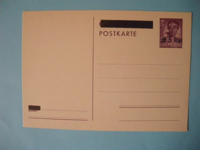 Deutsches Reich Postkarte Occupation LUXEMBOURG