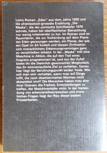 Eden / Die Maske von Stanislaw Lem. 1980, Verlag Volk und Welt 2