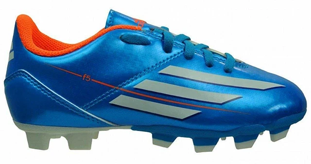 SCARPE DA CALCIO da BAMBINO ADIDAS F5 TRX TACCHETTI GRANDE ERBA TERRA BLU F32750