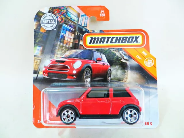 Matchbox '2003 Mini Cooper S' Red. 1:64 Mib/Boxed/Carded/Short Card
