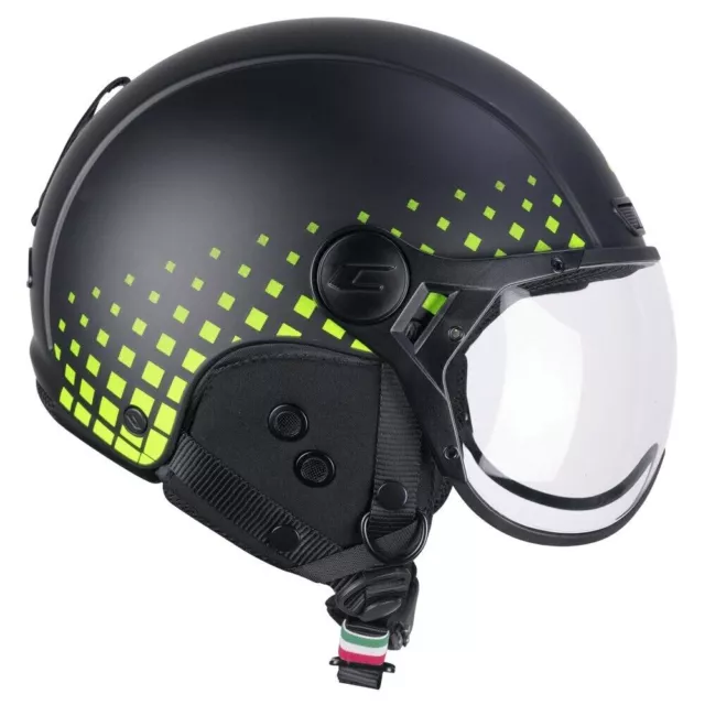 Casco de esquí y bicicleta CGM 801S EBI TONE Negro Mate amarillo fluo