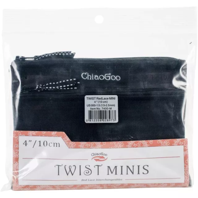 ChiaoGoo TWIST 4" (10cm) IC Circular Knitting Needles - Mini Complete Set