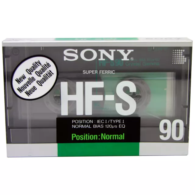 ⭐SONY HF-S 90 Minutes Blank Audio Media Recording Cassette Tape (1988) Brand New