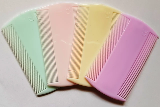 Pastel Nit Comb Double Sided Nit Comb Head Lice Detection Nits Kids Pet Flea x 4